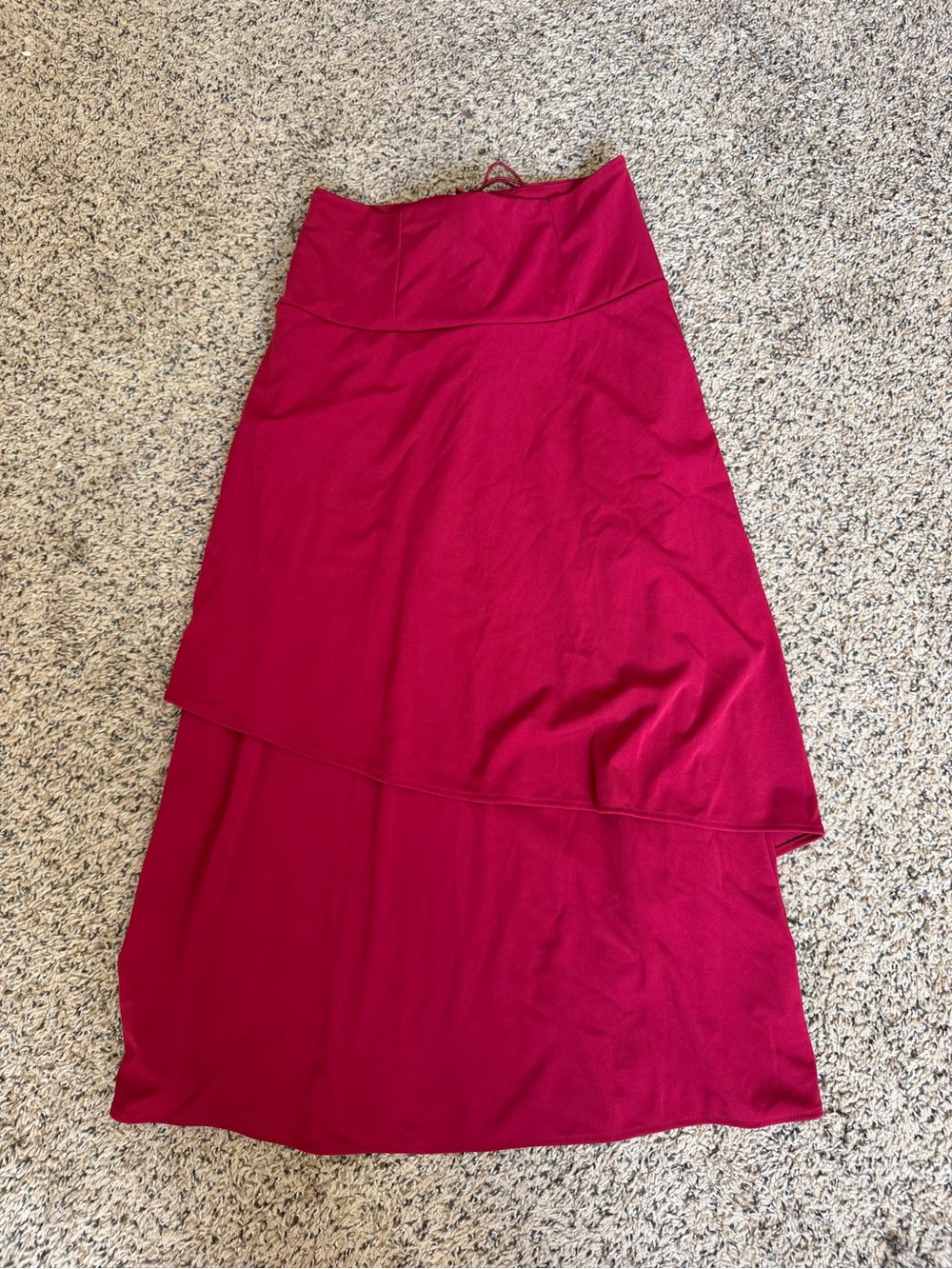 Amazon Lace-Up Raspberry Maxi Skirt - Picture 2 of 2